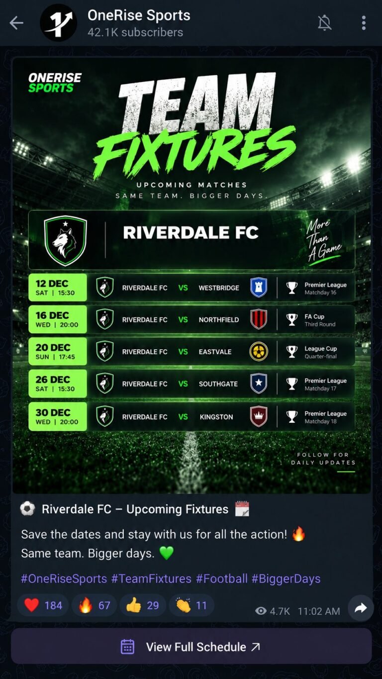 team fixture