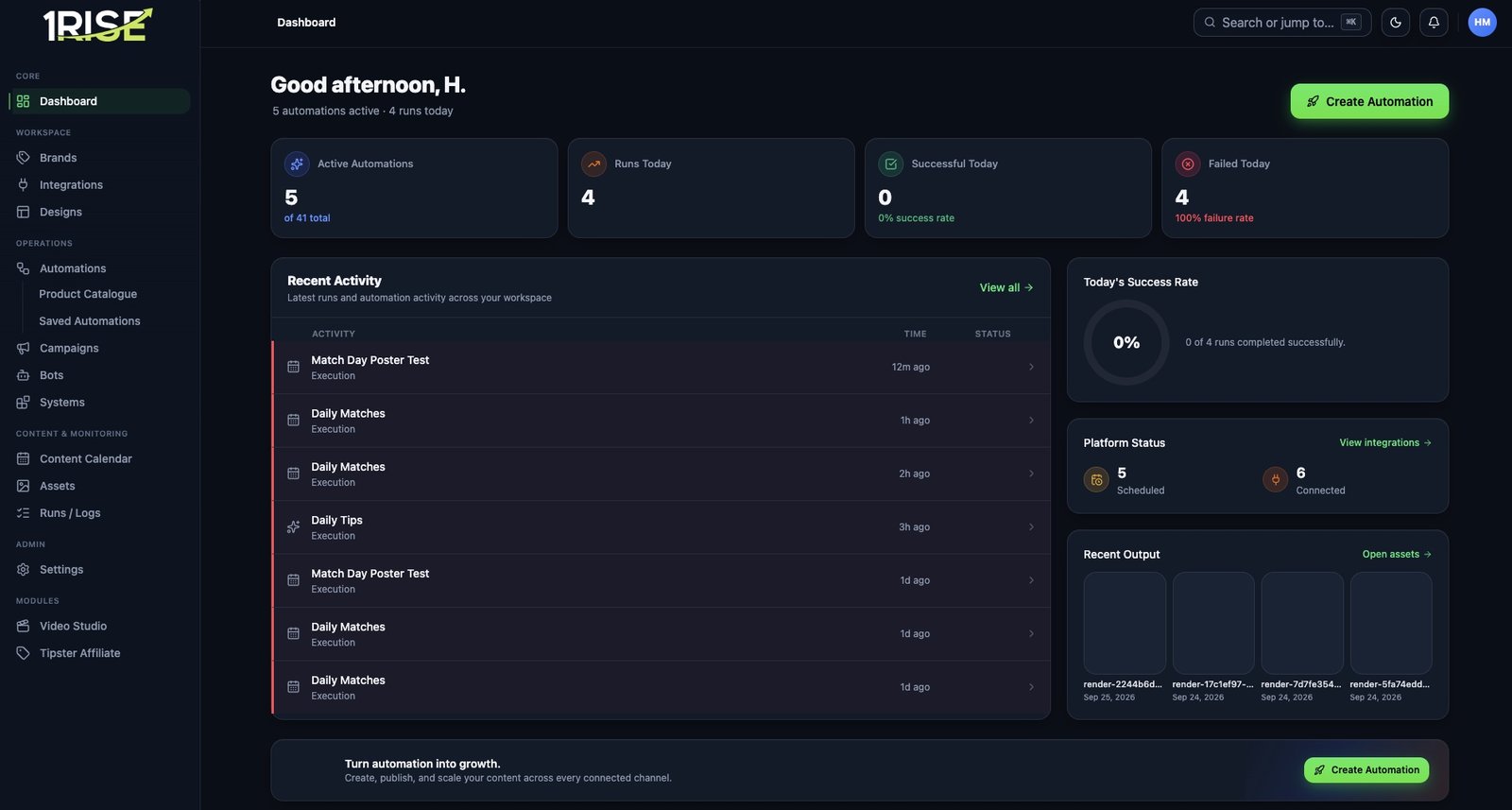 OneRise Dashboard